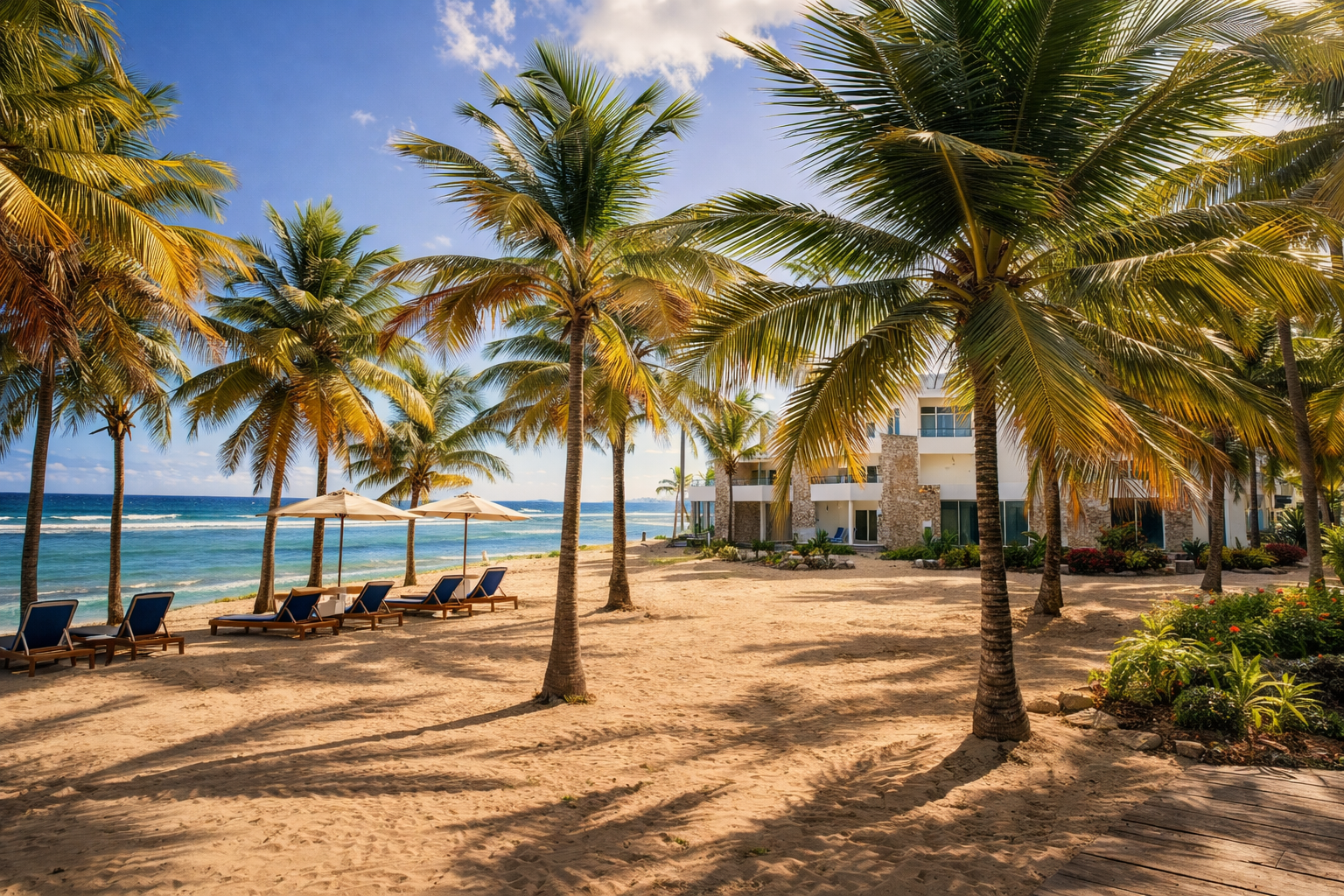 Beach and resort grounds, Palms Resort & Beach