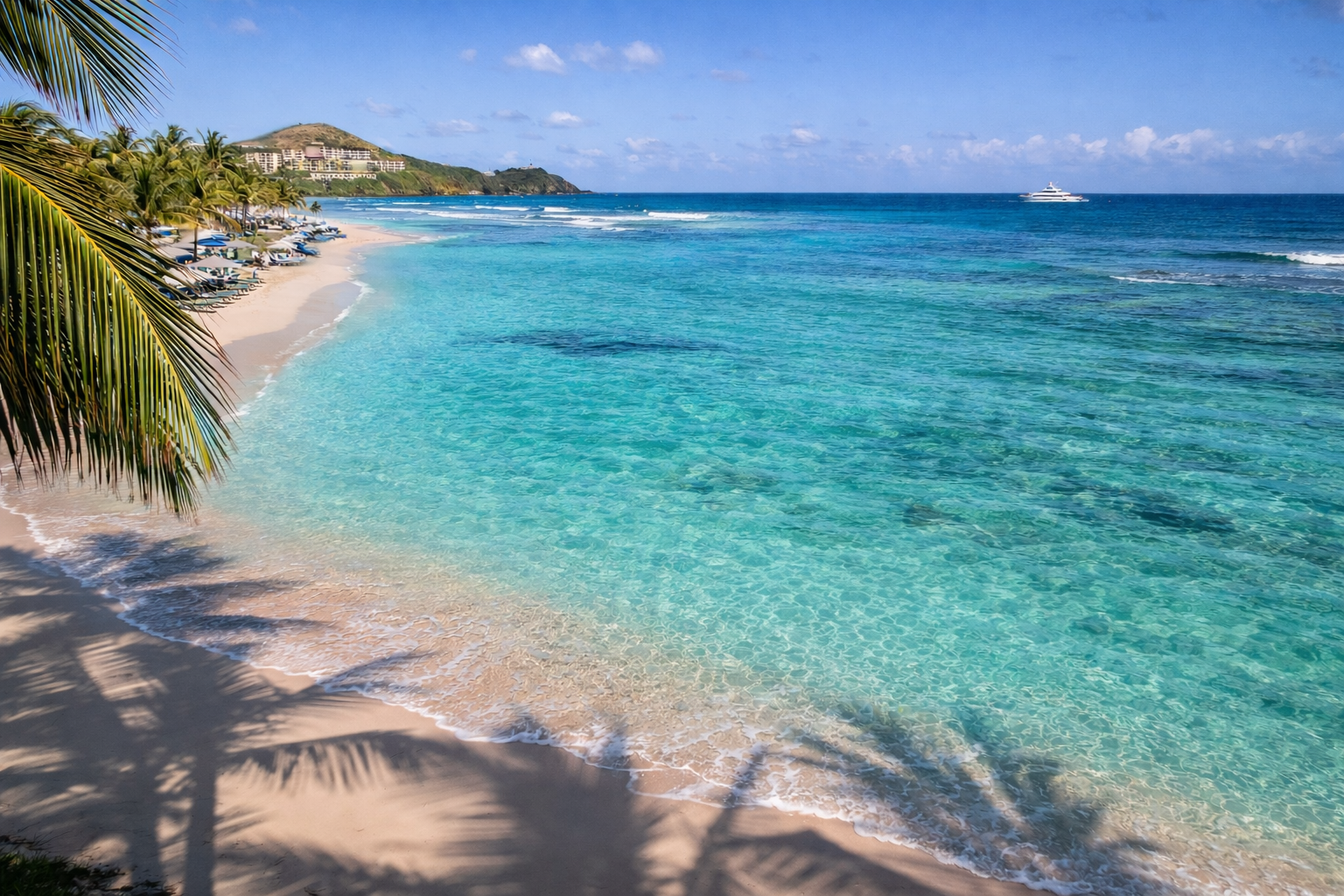 Beach and water activities at Palms Resort & Beach, St. Croix